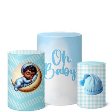 Imagem de Trio Capas Cilindro Decoração Festa Veste Fácil Chá de Bebê (CLCHB0008)