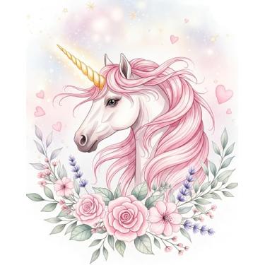 Imagem de ZUKIY Brilhantes arco-íris e sonhos de unicórnio - Arte de parede para quarto de meninas - Imagens de unicórnio para quarto de crianças - Pôsteres de arco-íris para paredes - Impressões sem moldura 20