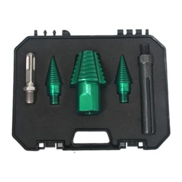 Imagem de MFMEXUL Conjunto de Brocas para Rachar Toras de Madeira, Uso Doméstico, Marcenaria, Uso Externo, Fazenda, Acampamento, Broca Cônica de Alta Velocidade, Alça Quadrada, Tamanho real