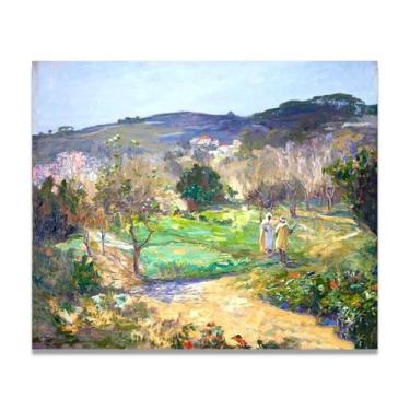 Imagem de LKXGRRSFG Impressão em tela A Moorish Garden In Winter John Lavery Irish Realist Portrait & War Scenes – Arte de parede de casa vintage 30 x 36 cm sem moldura