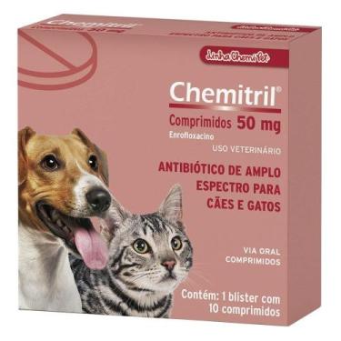 Imagem de Antibiótico Chemitril 50mg - Embalagem com 10 Comprimidos - Chemitec