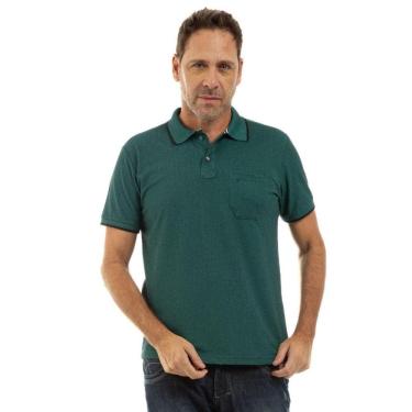 Imagem de Camisa Polo Masculina Pique Algodão com Bolso Casual