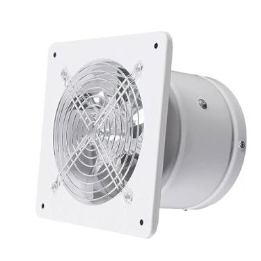 Imagem de Exaustor de cozinha de 25 cm com interruptor, exaustor de cozinha potente com amortecedor, exaustores de janela potável, ventiladores de ventilação domésticos de 735 CFM para montagem na parede, para