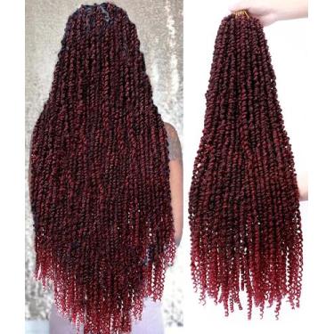 Imagem de Passion Twist Hair Flagship PreTwisted 30 cm Borgonha, 6 pacotes