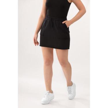 Imagem de Saia Feminina em Moletom Just Basic, Preto, G