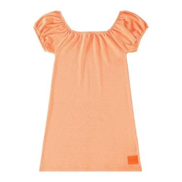 Imagem de Vestido Infantil em Tricot Gloss, Laranja, 14