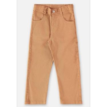 Imagem de Calça em Sarja Infantil para Meninos Up Baby, Marrom, 6