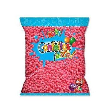 Imagem de Bolinhas de Açucar Confeito Festa Morango 500g - Kuky