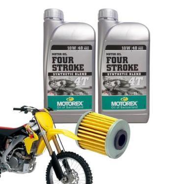 Imagem de Kit Troca de Óleo MOTOREX 10W40 2lts + Filtro de Óleo VEDAMOTORS - Suz