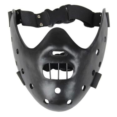 Imagem de QSLWcos Hannibal Lecter Mask Horror The Silence of The Lambs Hacker Mask Scary Demon Resin Halloween Cosplay Props for Adults