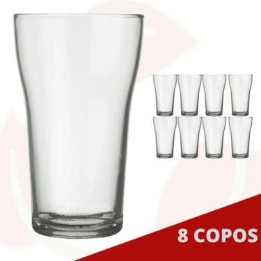 Imagem de 8 Copo de Vidro Boteco 200ML Transparente Nadir Cerveja Chopp - NADIR 