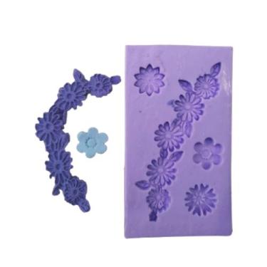 Imagem de F865 molde de silicone flôres confeitaria artesanato - confeitaria dos
