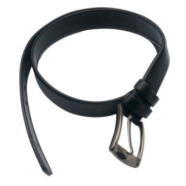 Imagem de Cinto Masculino com Fivela Quadrada Largo 36mm Grande - HHW, Preto