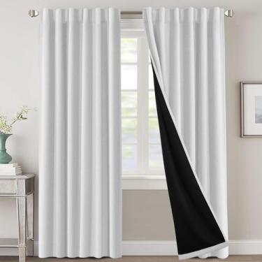Imagem de Cortinas H.VERSAILTEX 100% Blackout com forro preto 244 cm acinzentado