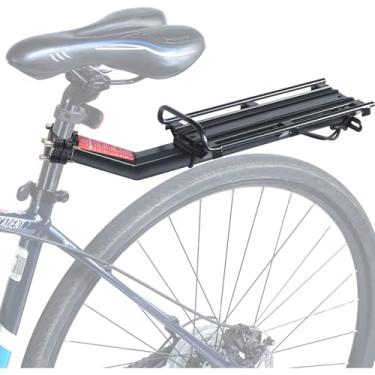Imagem de Rack de transporte de bicicleta Lumintrail com suporte traseiro universal de liberação rápida para bicicleta