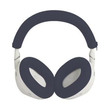 Imagem de Adhiper Capa de silicone 2 em 1 para fones de ouvido Sony WH-1000XM6, acessórios XM6, capas protetoras de silicone para fones de ouvido e faixa de cabeça, à prova de suor e lavável - azul meia-noite