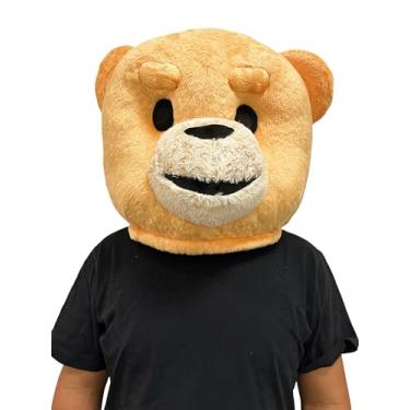 Imagem de Lormaka Fantasia De Mascote Urso Pelúcia, Máscara Animal Vestido Cosplay Para Festa Halloween
