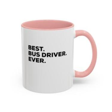 Imagem de Caneca de café com destaque para motorista de ônibus – Ideia de presente engraçada para motoristas de ônibus – Ideia de presente de aniversário e Natal (rosa, 325 ml)