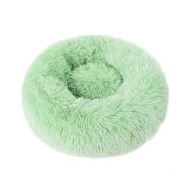Imagem de Caminha Nuvem Cama Pet Redonda DONUT Pelucia Para Cães Gatos Tam G 60 CM FUNDO ANTI-DERRAPANTE DONUT CAMINHA CASA CASINHA NINHO QUALIDADE PREMIUM (VERDE CLARO)