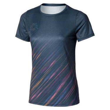 Imagem de Camiseta de Corrida Mizuno Core Graphic Feminina, Azul, G