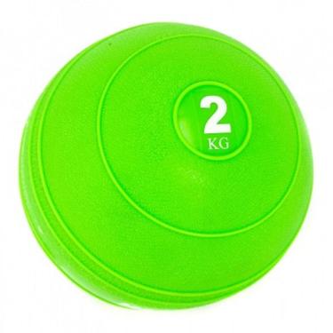Imagem de Bola Medicine Ball 2kg Magussy Verde Borracha 