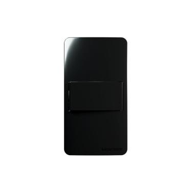 Imagem de Placa Para Condulete Caixa 3-4" Com Interruptor Simples Margirius Sleek 10a Preto Ebony Preto