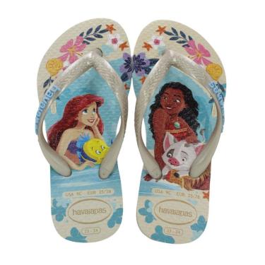 Imagem de Chinelo Infantil Havaianas Kids Slim Princess Bege