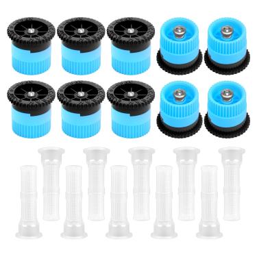 Imagem de 10 peças de bocal de arco variável, 0° - 360° bocal de pulverização padrão círculo completo padrão ajustável, substituição de cabeça de aspersor para flores, gramados, irrigação agrícola e industrial