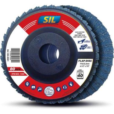 Imagem de Disco Flap Desbaste 4.12" x 7/8" Grão 40 Sil Abrasivos