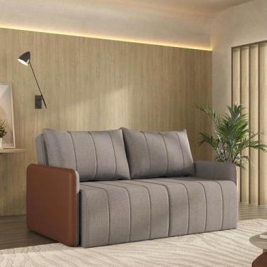 Imagem de Sofá Cama Retrátil e Reclinável 3 Lugares 180cm Jequitibá CabeCasa Mad