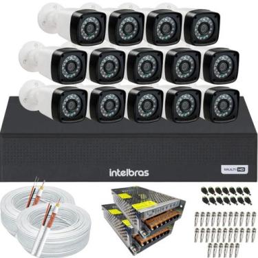 Imagem de Kit Cftv 14 Câmeras Segurança 1080p Dvr Intelbras 1116c