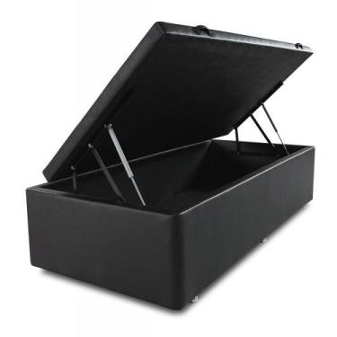 Imagem de Box Baú Solteiro 88x188cm material sintético Preto - BF COLCHOES