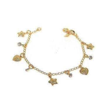 Imagem de Pulseira Infantil Corações E Estrela