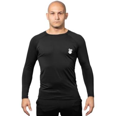 Imagem de Rash Guard Jiu Jitsu Manga Longa Proteção UV Original Gorilla (GG, PRETO)
