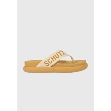 Imagem de Chinelo Nuvem Logomania Bege Schutz-Feminino