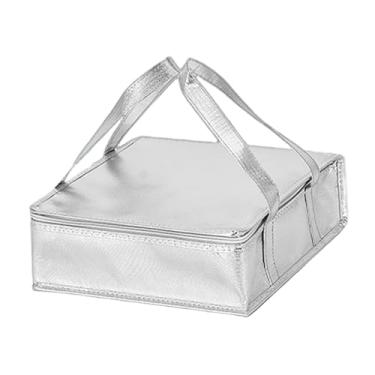 Imagem de ＫＬＫＣＭＳ Bolsa de transporte para pizza com isolamento térmico, leve, reutilizável, multifuncional, bolsa aquecedora de pizza para uso pessoal, residencial, 10 Inch