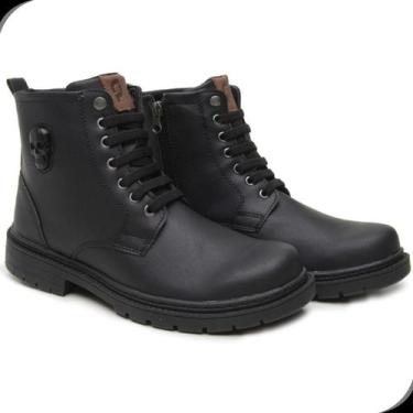 Imagem de Bota Coturno Masculino Tratorado Moderno Preto Rovetto, Preto, 42