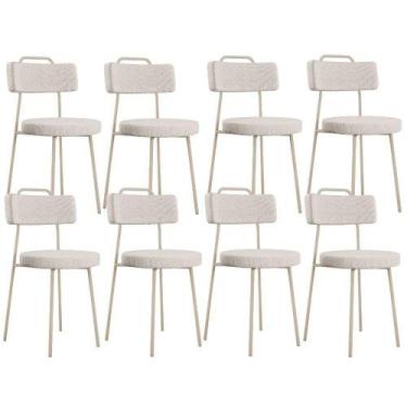 Imagem de Kit 08 Cadeiras Decorativas Estofada Sala Jantar Barcelona Arena L02 L