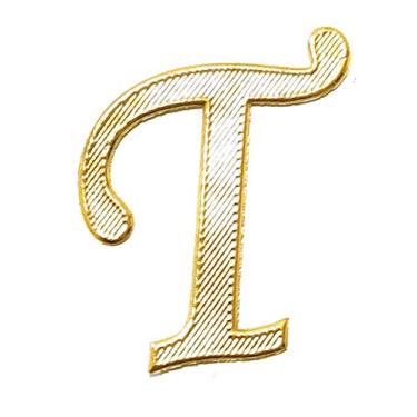 Imagem de Letras douradas de alta classe de borracha para passar a ferro com letras de transferência de calor para roupas esportivas camisetas nome do time chapéus sapatos (2T)