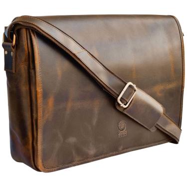 Imagem de Bolsa, Pasta de Couro para Laptop Vintage, RUSTIC TOWN SFR151104ADN, Marrom