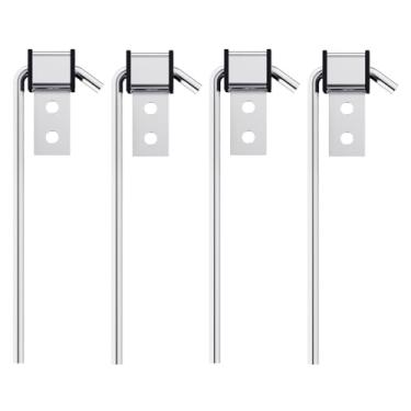 Imagem de 4 peças de haste de suspensão de escapamento resistente - cabides de escapamento universais, cabide de silenciador, haste de aço inoxidável, kit de sistema de exaustão de carro, haste de 10 mm de