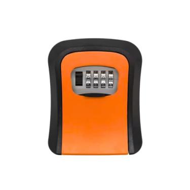 Imagem de Genérico Cadeado Airbnb Segredo Cofre Parede Guarda Chaves Casa Objetos Joias (Laranja)