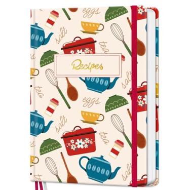 Imagem de LuBudingJoy A5 Recipe Journal - Customizable Blank Cookbook with 148 Recipe Pages (Red)​