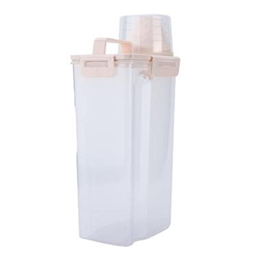 Imagem de Yctze Recipiente de Armazenamento de Alimentos para Animais de Estimação Com Tampa e Copo Medidor - Balde de Armazenamento de Alimentos para Cães à Prova de Umidade, Dispensador Selado de para