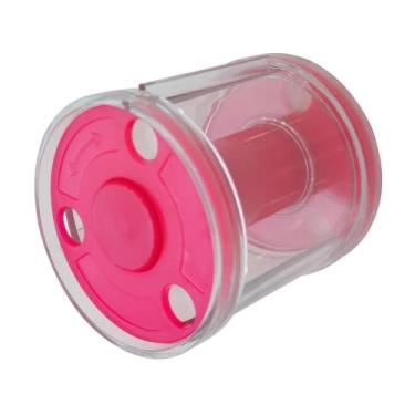 Imagem de Baoblaze Organizador de fitas de ginástica rítmica, estojo para armazenamento de fitas de dança, acessório de visão clara, rolo leve e espaçoso para áreas, Rosa