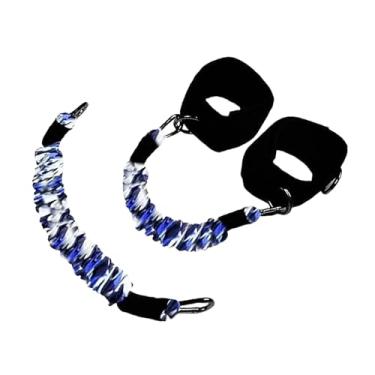 Imagem de YIJU Faixas elásticas de resistência para pernas, faixas de exercício, aumentam a força pernas, cordas de resistência para tornozelo para basquete e