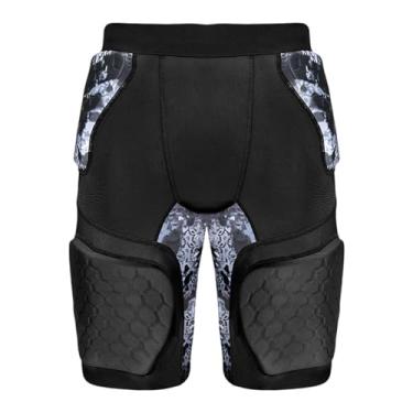 Imagem de Vaveren Shorts de compressão acolchoados para adultos, proteção para quadril e coxa, 5 almofadas espessadas, equipamento esportivo para equitação, Xl