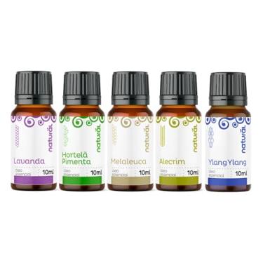 Imagem de Kit de 5 Óleos Essenciais (Lavanda + Hortelã Pimenta + Melaleuca + Alecrim +Ylang Ylang) - Organico Natural
