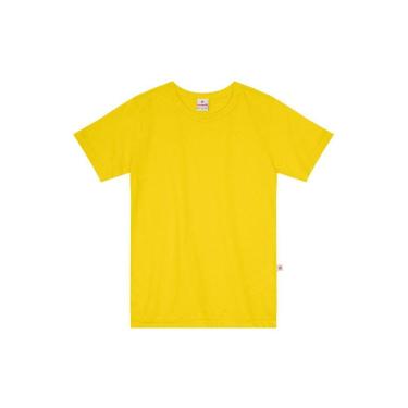 Imagem de Camiseta infantil menino em meia malha Brandili-Amarelo