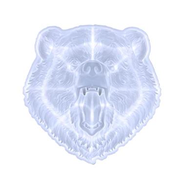 Imagem de BOGEEL Moldes de resina animal epóxi urso selvagem para cabeça moldes de silicone parede armários de mesa decoração urso resina molde parede mesa dezembro